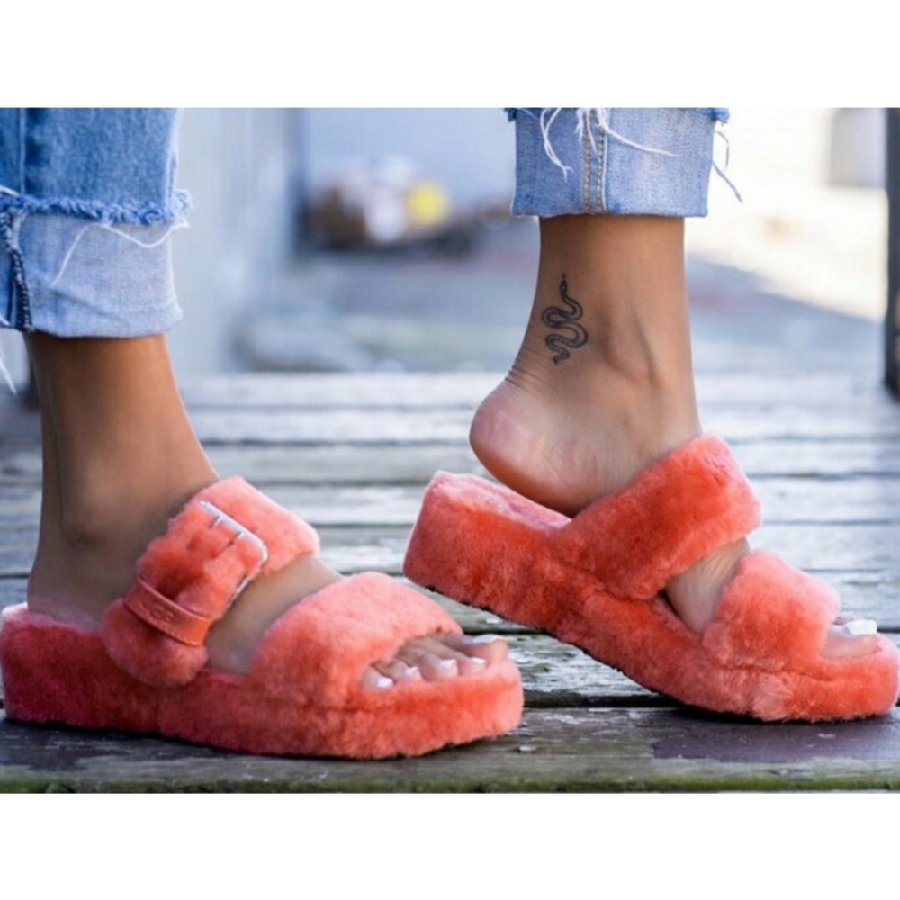 UGG Platform Casual Style Sheepskin Slippers Sanda